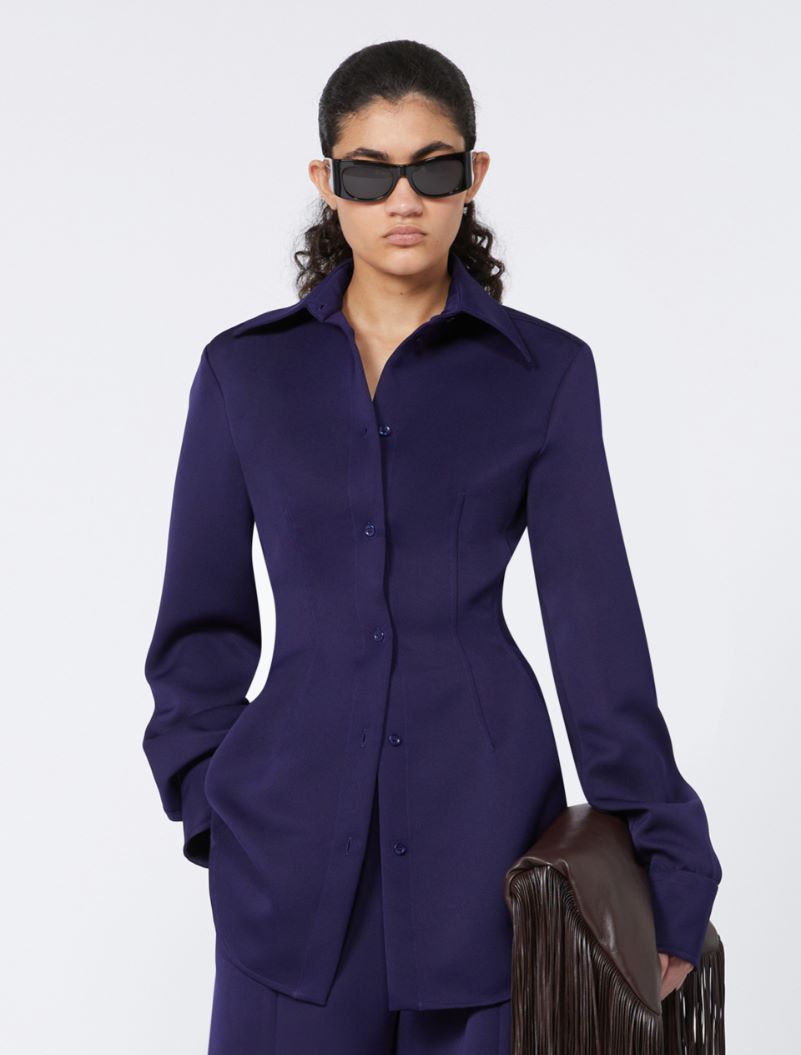 Fitted shirt - RUNWAY - DARK VIOLET - Sportmax - 4