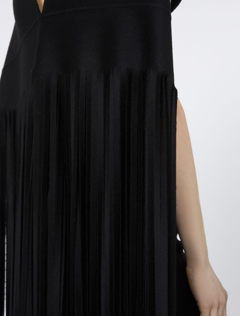 Long double-faced pure wool dress - RUNWAY - BLACK - Sportmax - 4