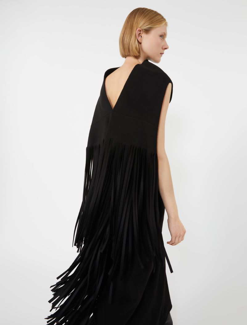 Long double-faced pure wool dress - RUNWAY - BLACK - Sportmax - 4