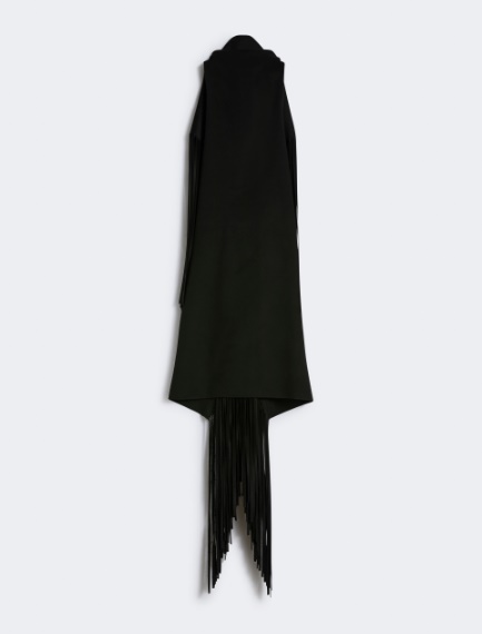 Long double-faced pure wool dress - RUNWAY - BLACK - Sportmax