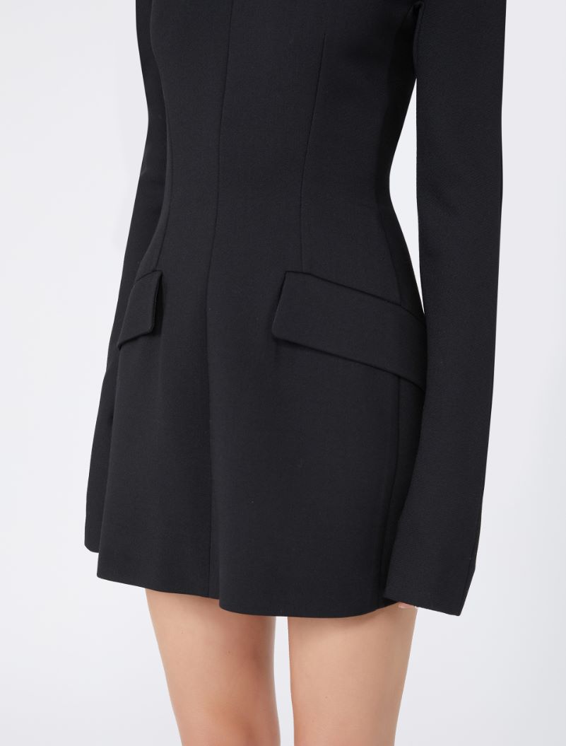 Short dress with contoured sides - KLEPSYDRA CAPSULE - BLACK - Sportmax - 4