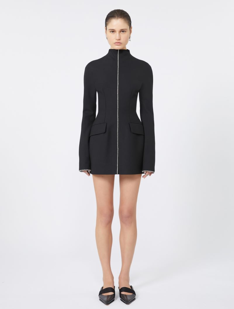 Short stretch wool-blend dress - KLEPSYDRA CAPSULE - BLACK - Sportmax - 2