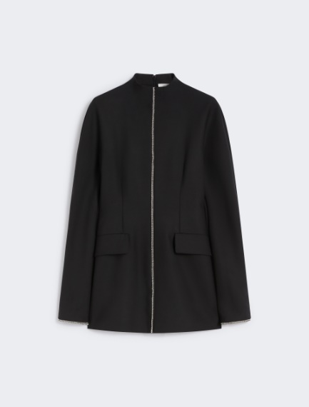 Short stretch wool-blend dress - KLEPSYDRA CAPSULE - BLACK - Sportmax