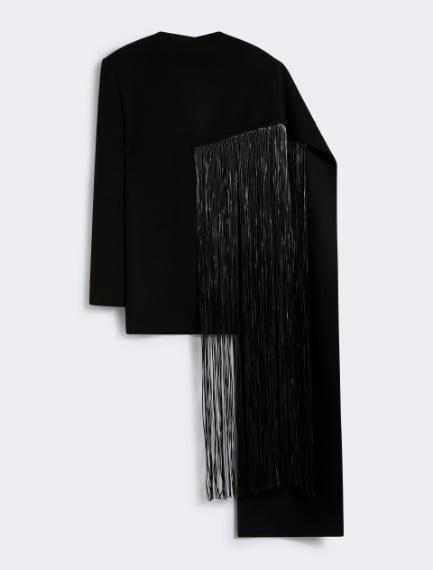 Fringed mini dress - RUNWAY - BLACK - Sportmax