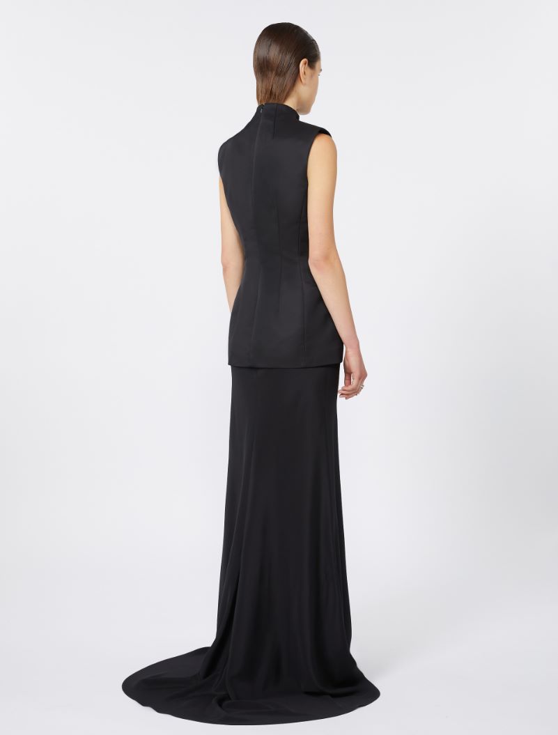 Long bi-material dress - KLEPSYDRA CAPSULE - BLACK - Sportmax - 3