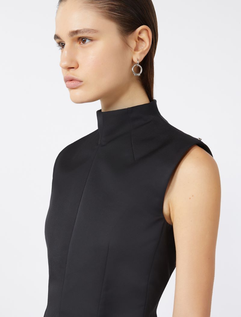 Long bi-material dress - KLEPSYDRA CAPSULE - BLACK - Sportmax - 4