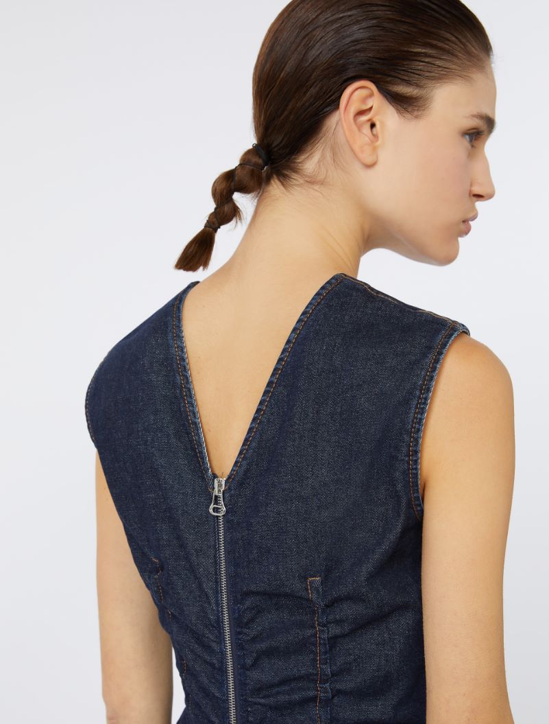 Stretch denim spiral dress - MIDNIGHTBLUE - Sportmax - 5