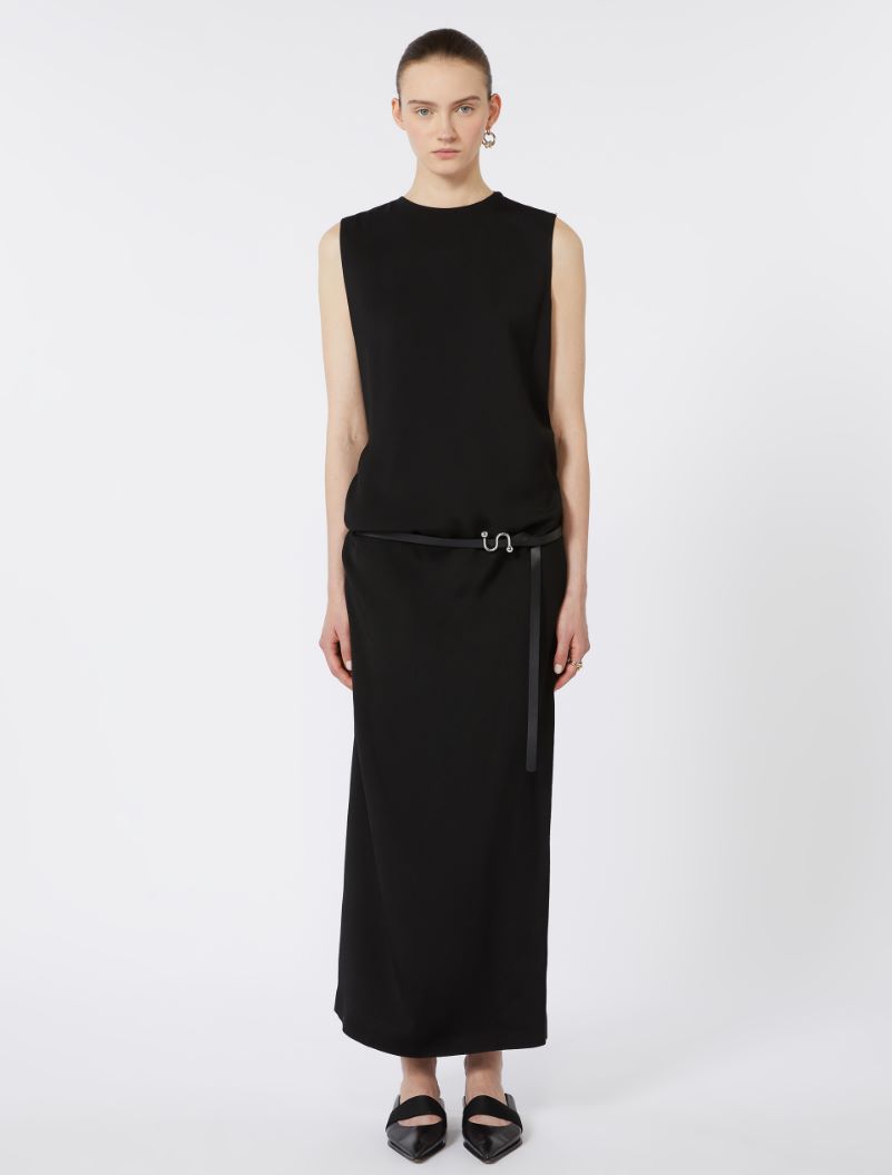 Long dress with belt - BLACK - Sportmax - 2
