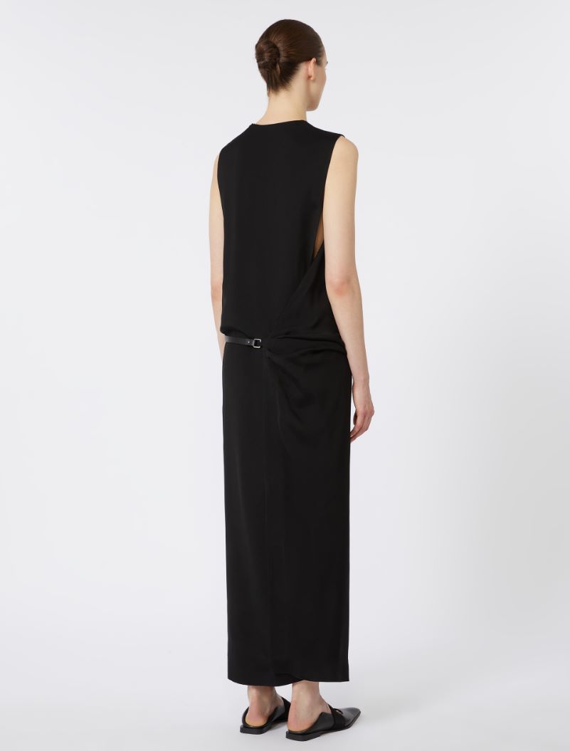 Long dress with belt - BLACK - Sportmax - 3