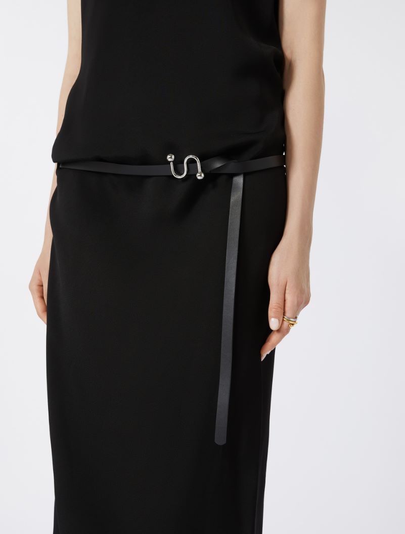 Long dress with belt - BLACK - Sportmax - 4
