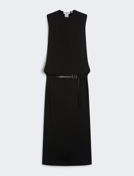 Long dress with belt - BLACK - Sportmax