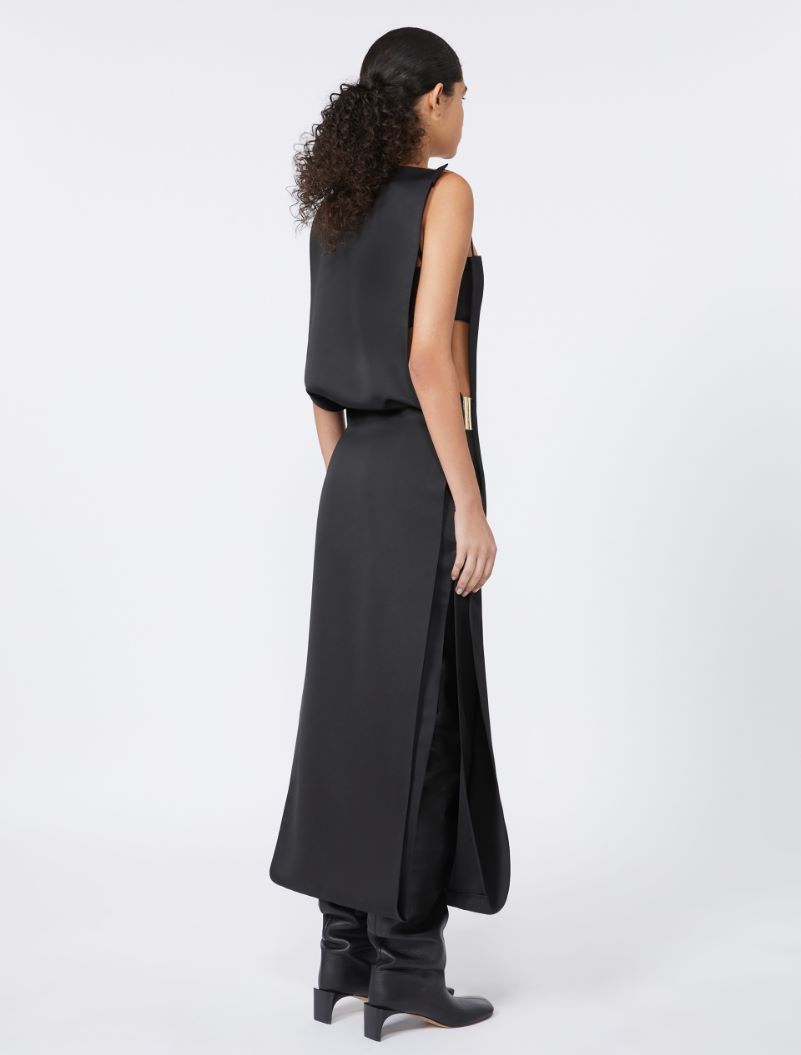 Long dress with thin shoulder straps - RUNWAY - BLACK - Sportmax - 3