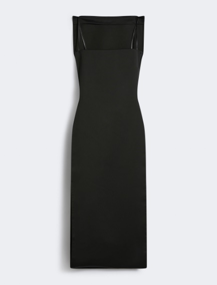 Long dress with thin shoulder straps - RUNWAY - BLACK - Sportmax