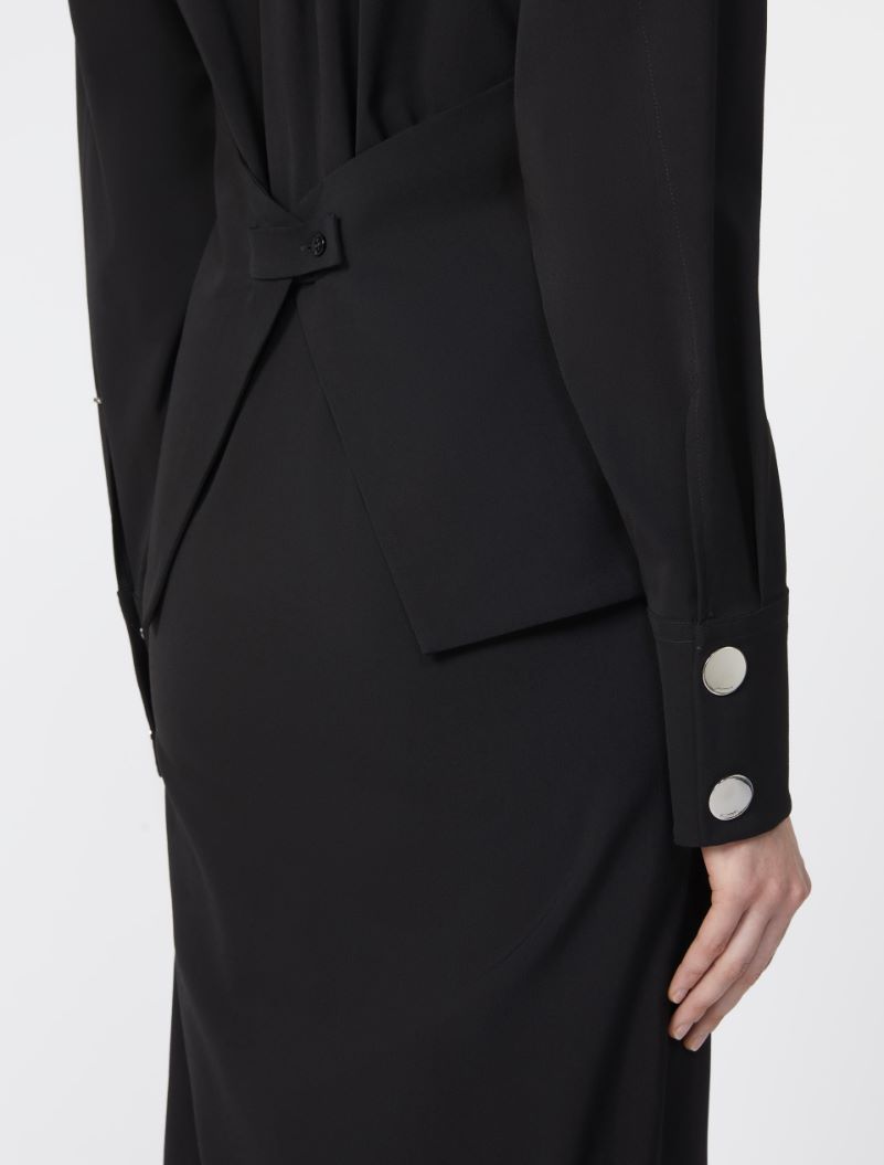 Fitted dress with ruching - BLACK - Sportmax - 4