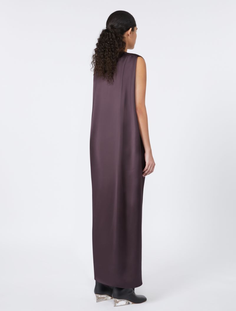Viscose satin dress - RUNWAY - COFFEE - Sportmax - 3