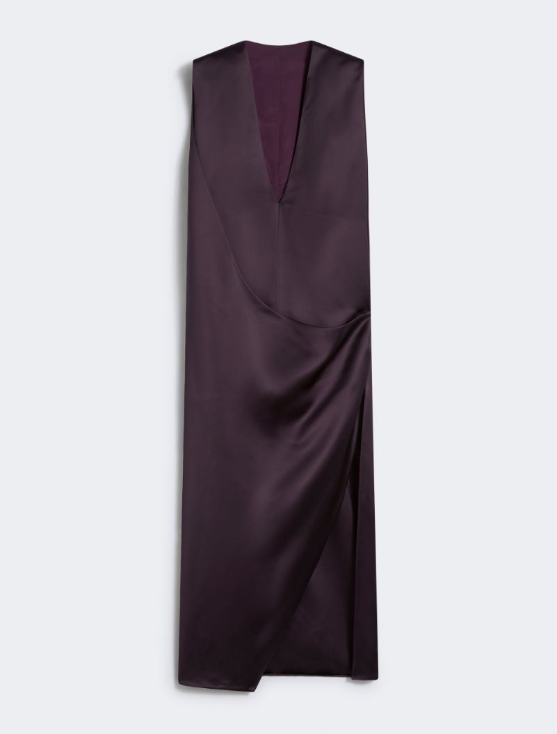 Viscose satin dress - RUNWAY - COFFEE - Sportmax - 7