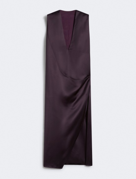 Viscose satin dress - RUNWAY - COFFEE - Sportmax