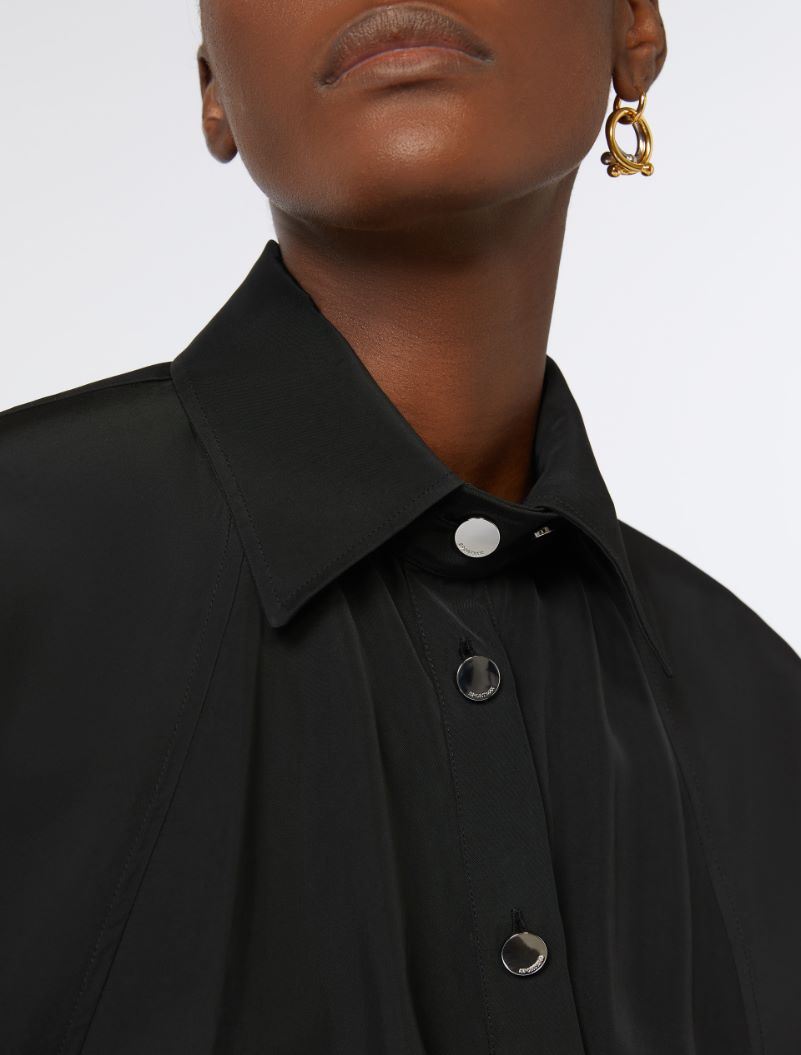Asymmetrical shirt dress - BLACK - Sportmax - 4