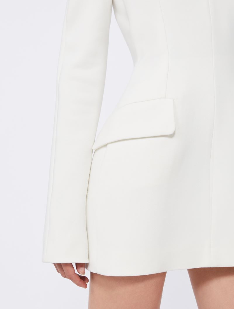 Stretch wool short dress - KLEPSYDRA CAPSULE - WHITE - Sportmax - 4