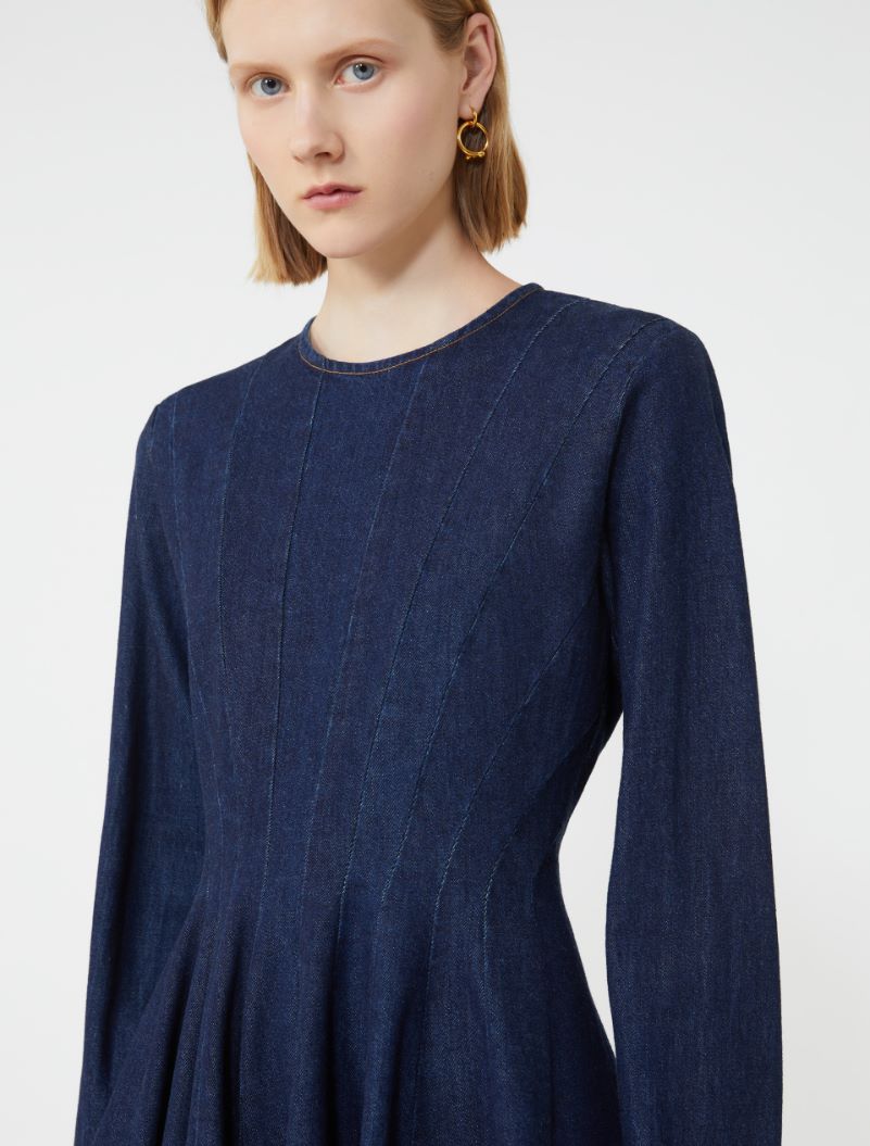 Blue denim mini dress - MIDNIGHTBLUE - Sportmax - 4