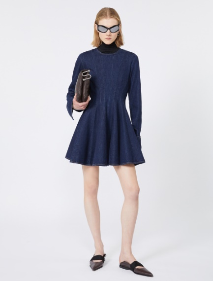 Blue denim mini dress - MIDNIGHTBLUE - Sportmax