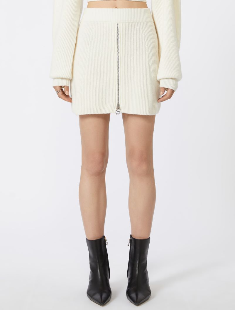 Cashmere-blend mini skirt - WHITE - Sportmax - 2