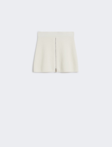 Cashmere-blend mini skirt - WHITE - Sportmax