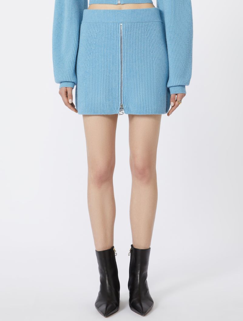 Cashmere-blend mini skirt - LIGHT BLUE - Sportmax - 2