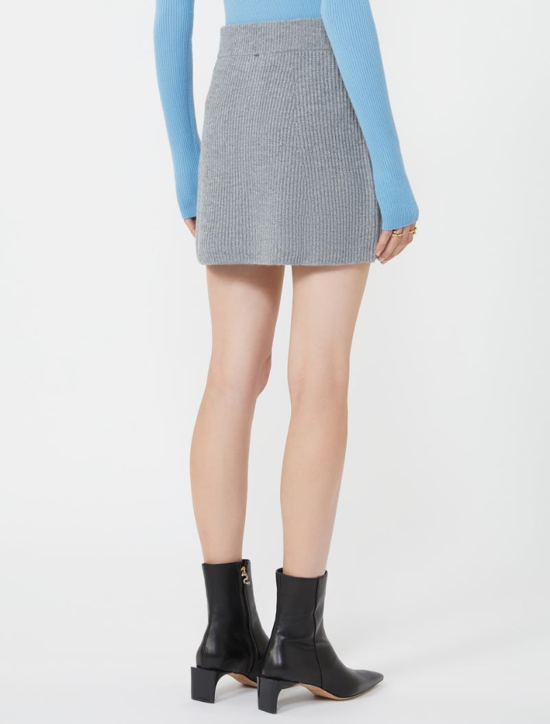 Cashmere-blend mini skirt - MEDIUM GREY - Sportmax - 3