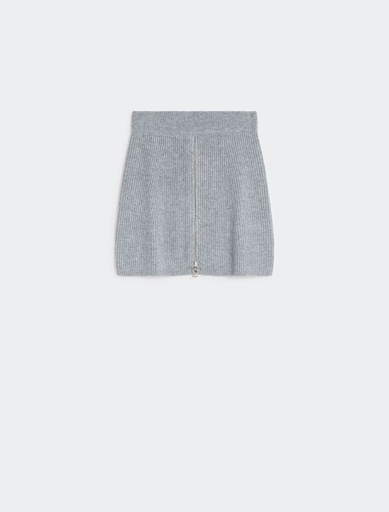 Cashmere-blend mini skirt - MEDIUM GREY - Sportmax - 6