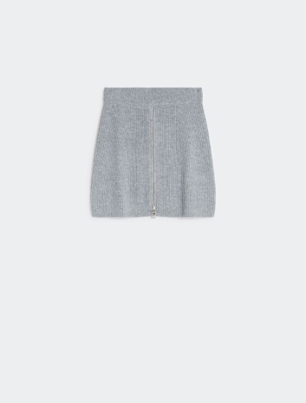 Cashmere-blend mini skirt - MEDIUM GREY - Sportmax