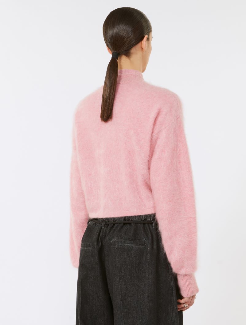 Boxy-fit cashmere bomber jacket - PINK - Sportmax - 3