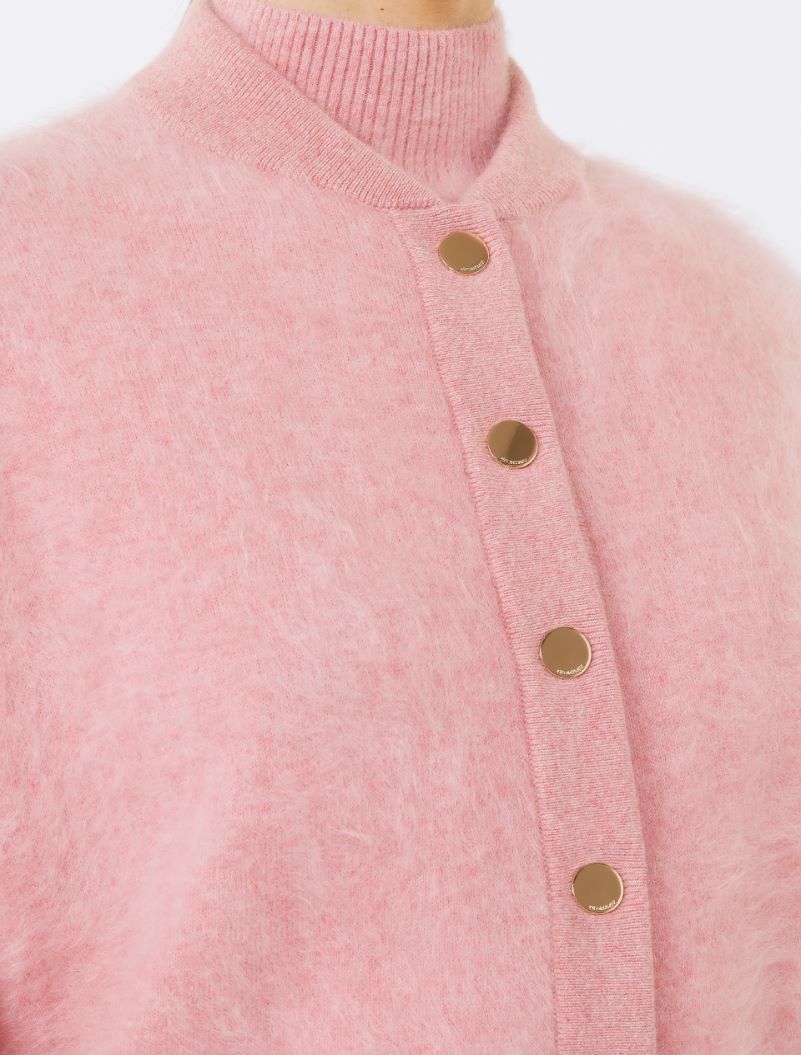 Boxy-fit cashmere bomber jacket - PINK - Sportmax - 4