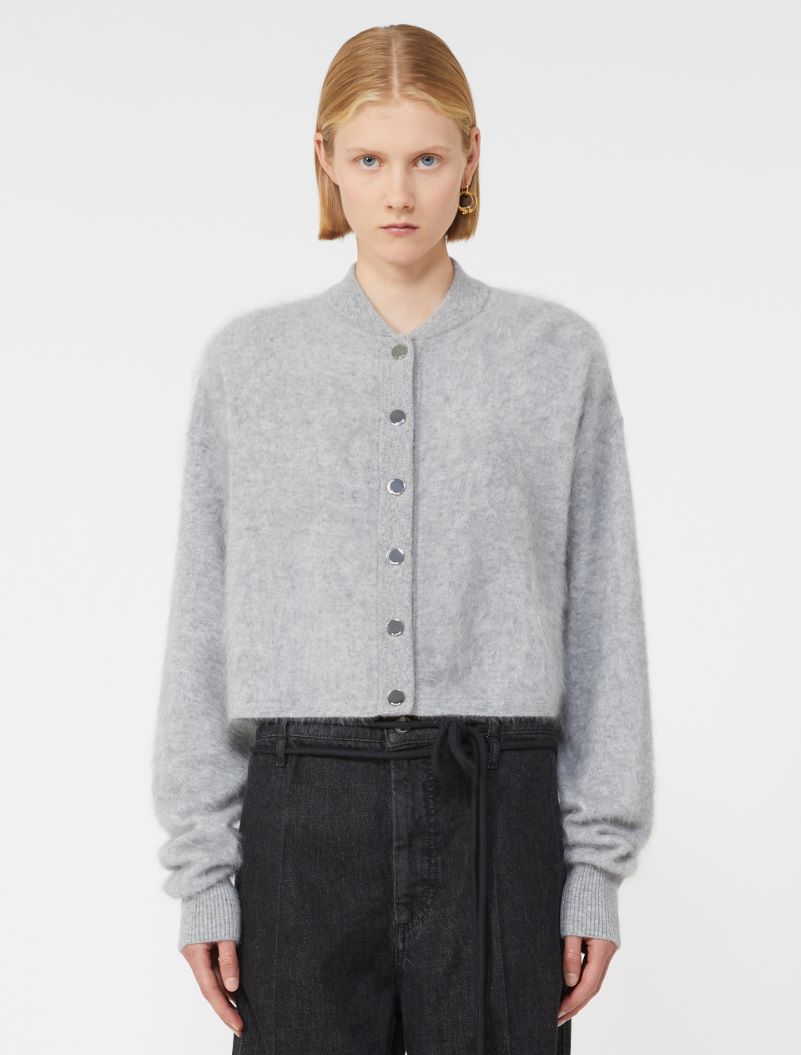 Boxy-fit cashmere bomber jacket - MEDIUM GREY - Sportmax - 2