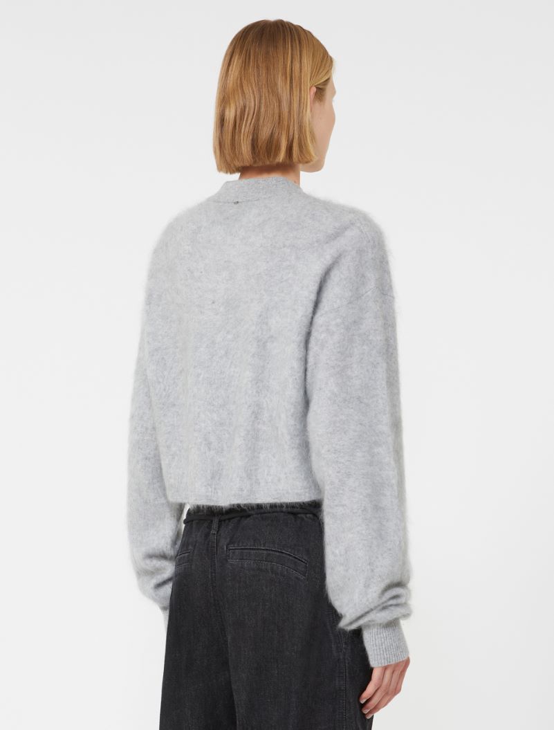 Boxy-fit cashmere bomber jacket - MEDIUM GREY - Sportmax - 3