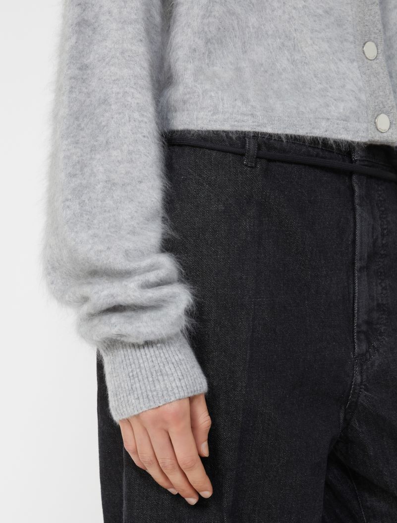 Boxy-fit cashmere bomber jacket - MEDIUM GREY - Sportmax - 5