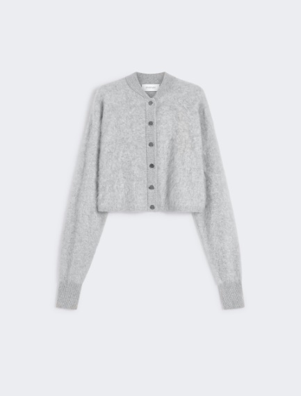 Boxy-fit cashmere bomber jacket - MEDIUM GREY - Sportmax - 7