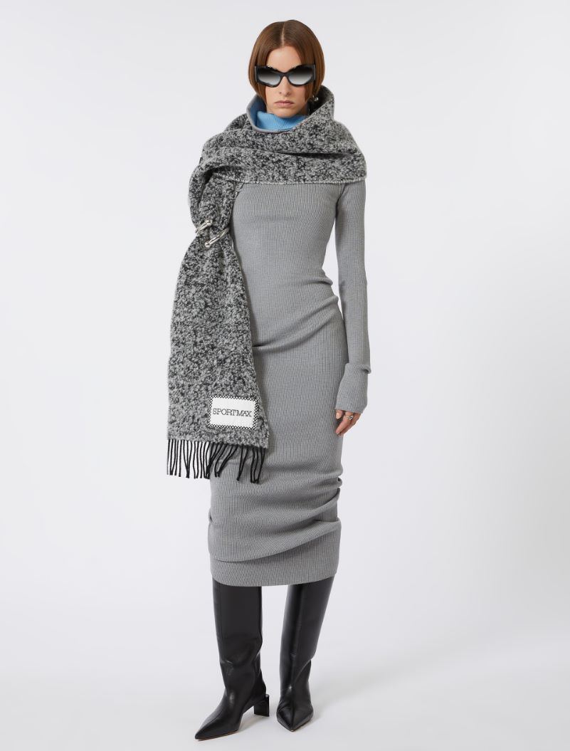 Knit long dress - Medium grey - Sportmax