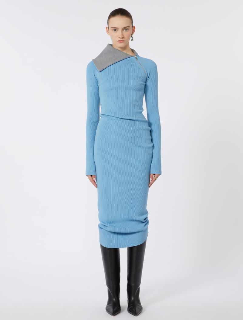 Knit long dress - Light blue - Sportmax - 2