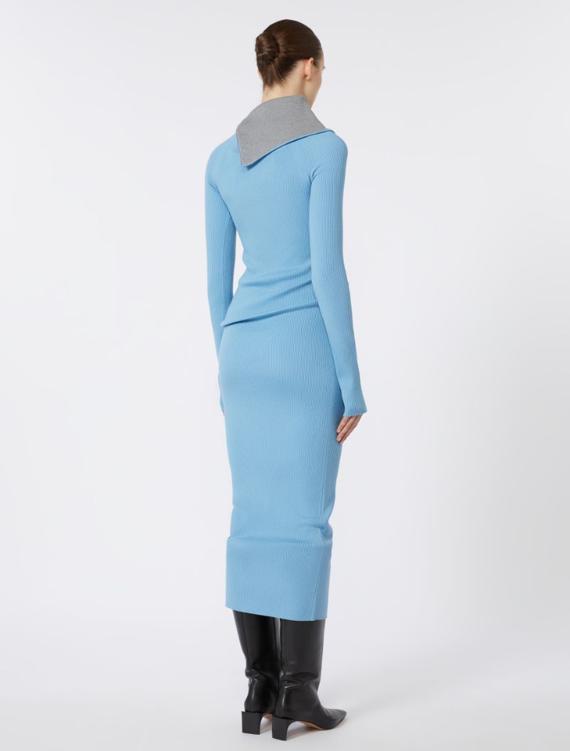 Knit long dress - Light blue - Sportmax - 3