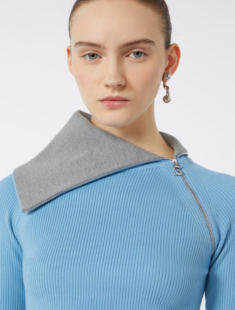 Knit long dress - Light blue - Sportmax - 4