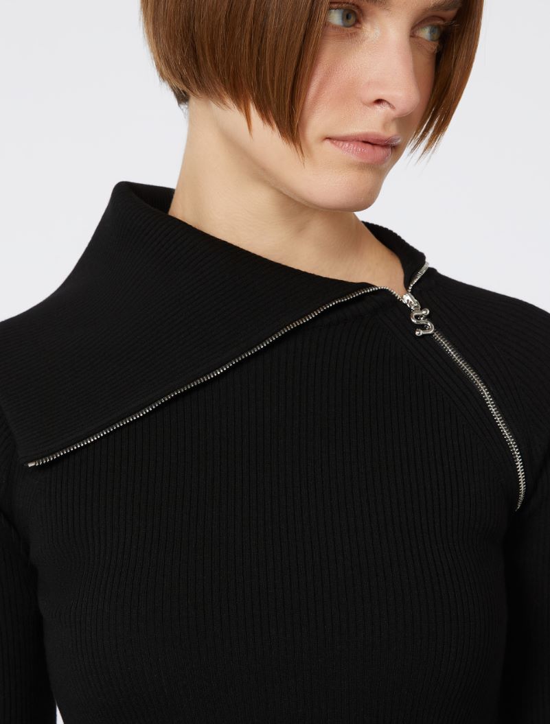 Knit long dress - Black - Sportmax - 4