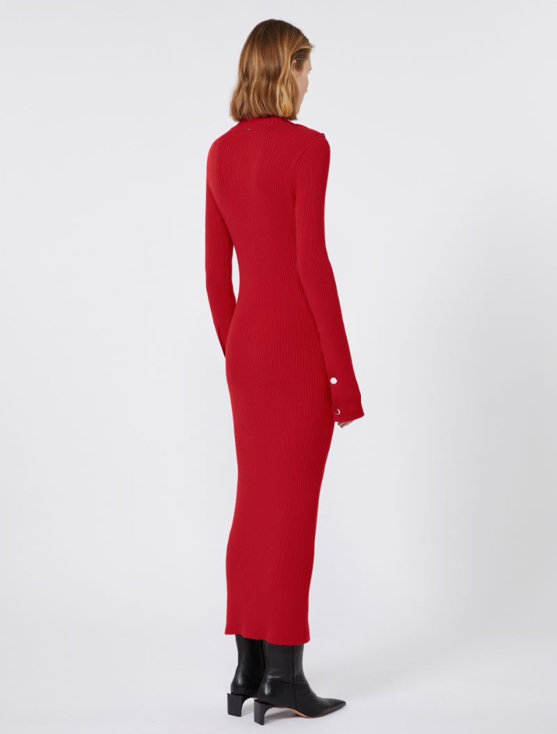 Pure wool knit dress - RED - Sportmax - 3