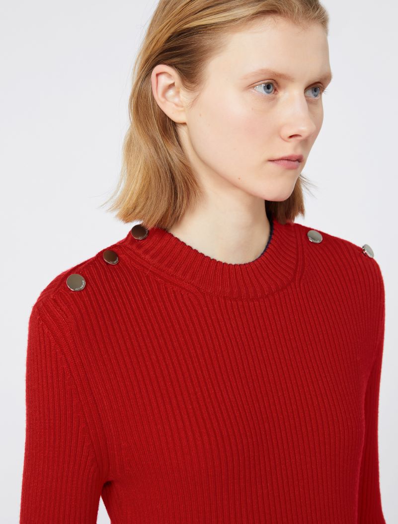 Pure wool knit dress - RED - Sportmax - 4