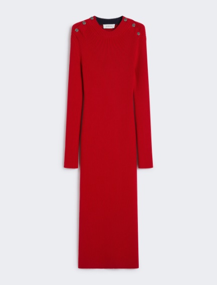 Pure wool knit dress - RED - Sportmax