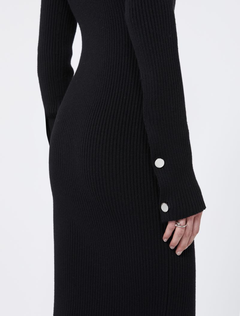 Pure wool knit dress - BLACK - Sportmax - 5