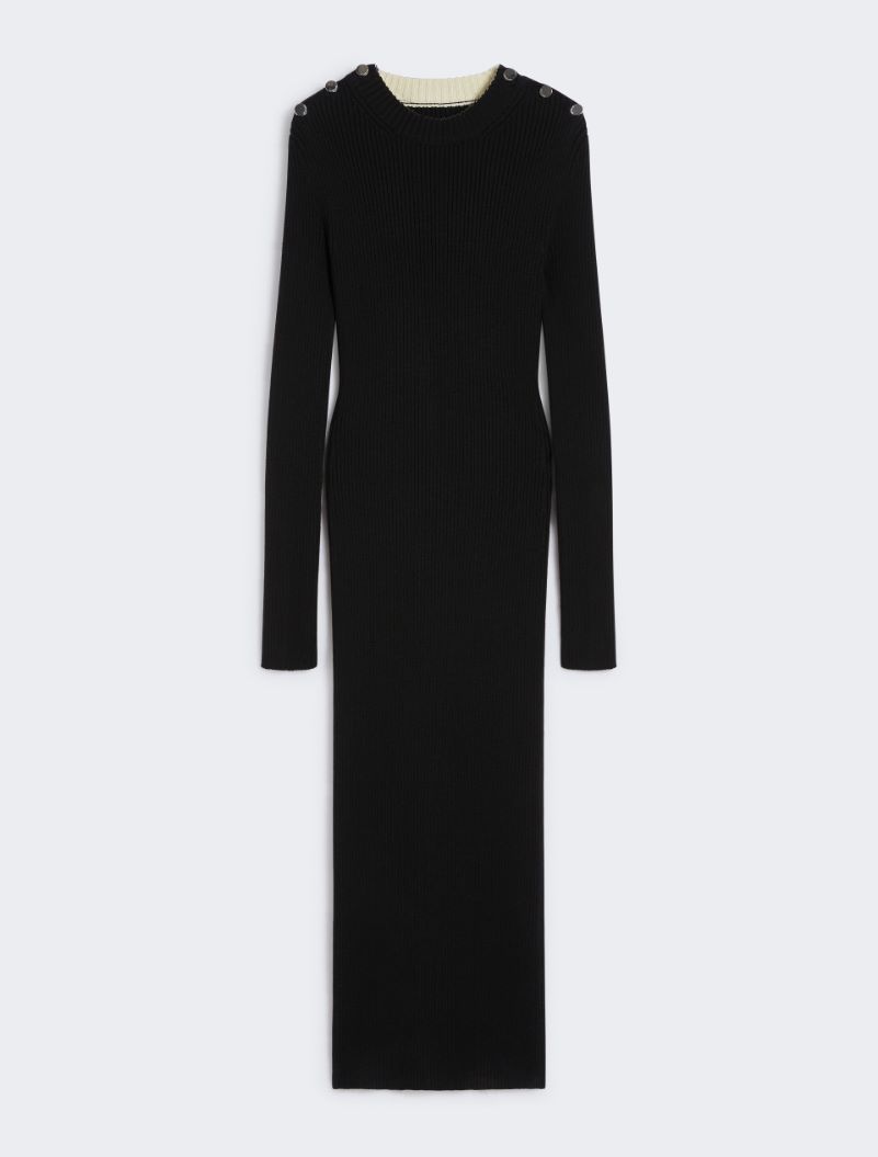 Pure wool knit dress - BLACK - Sportmax - 7