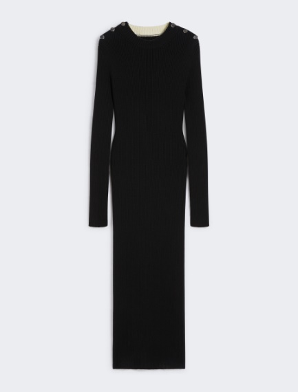 Pure wool knit dress - BLACK - Sportmax - 7