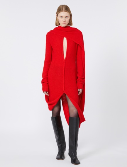 Bouclé knit dress - RUNWAY - RED - Sportmax