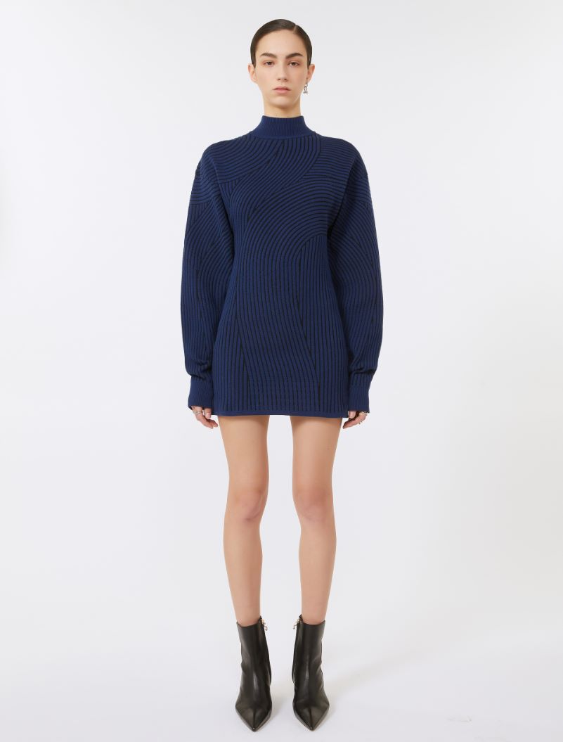 3D jacquard-knit dress - MIDNIGHTBLUE - Sportmax - 2